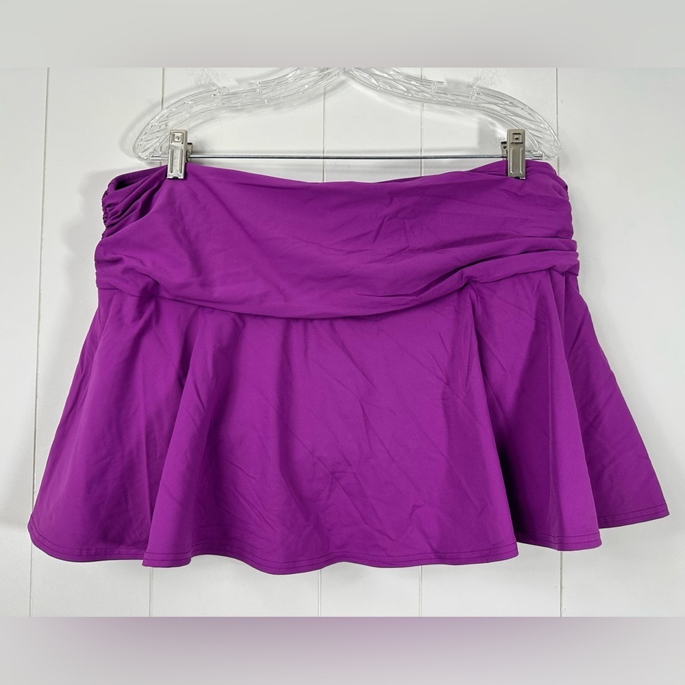 NEW Lands End Women’s Swim Skirt Size 18 Bikini Bottom Swimsuit Modest Purple - Picture 3 of 6